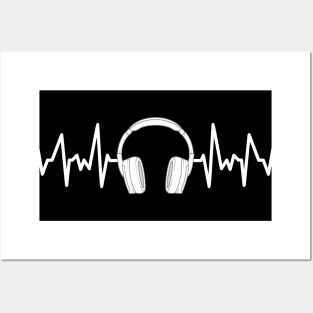 Headset Heartbeat - Funny Trendy Gift Posters and Art